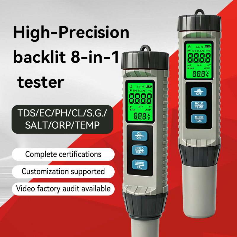 Ph Meter Digital Water Tester - MF-X81 Portable Multi Water Quality Tester
