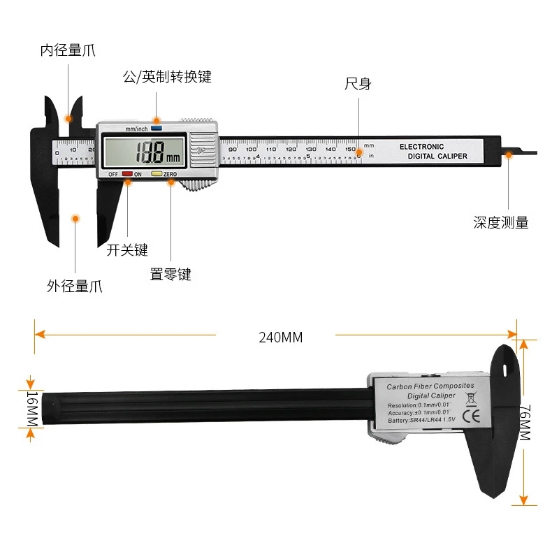 Digital Electronic Vernier Cal - Digital Caliper 150Mm Stainless Steel recension och pris