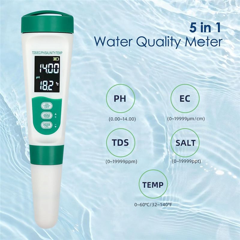 AT02-5 In1 Digital PH Meter Hi - Ph Meter Digital Water Tester recension och pris