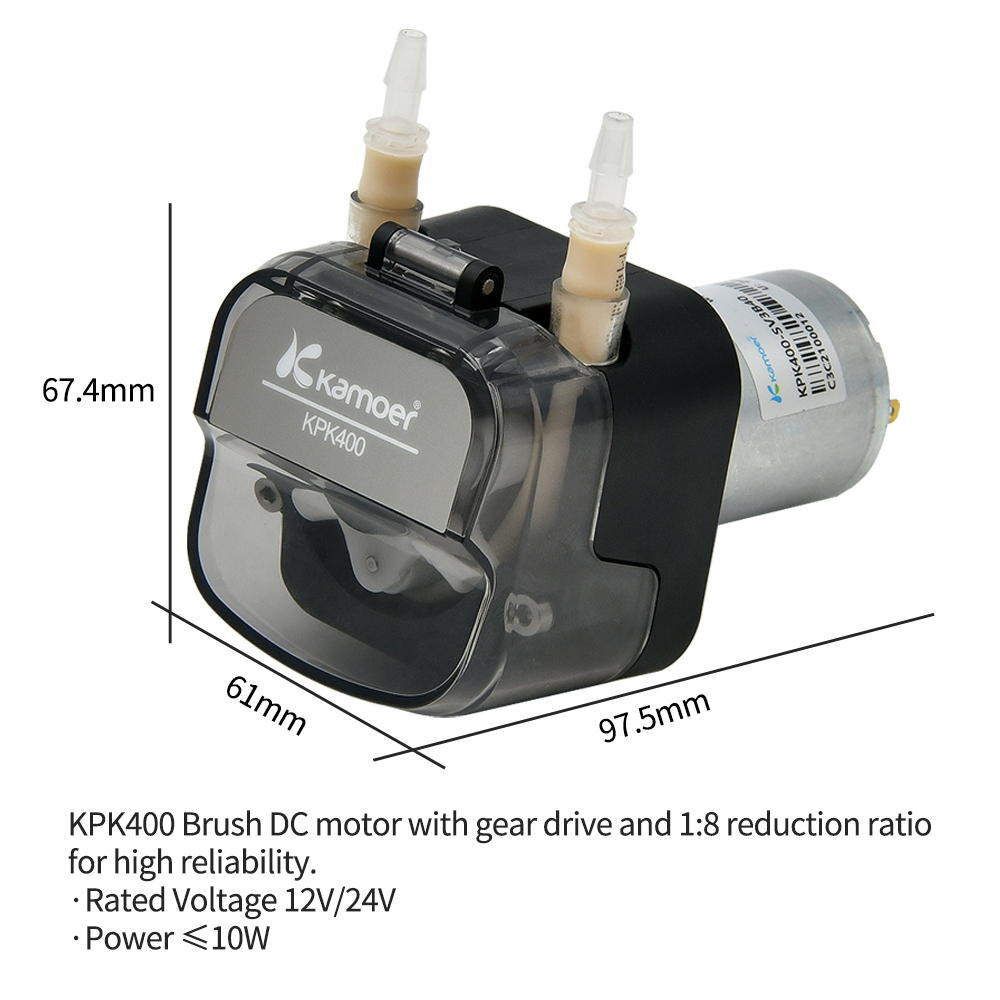 Kamoer 400ml/min KPK400 High F - Mini Peristaltic Pump 12V recension och pris